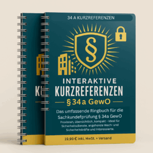 Interaktive Kurzreferenzen §34a GewO – Ringbuch Schulbuch A4