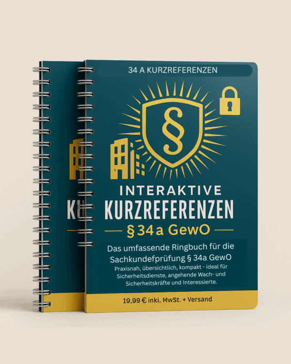 Interaktive Kurzreferenzen §34a GewO – Ringbuch Schulbuch A4