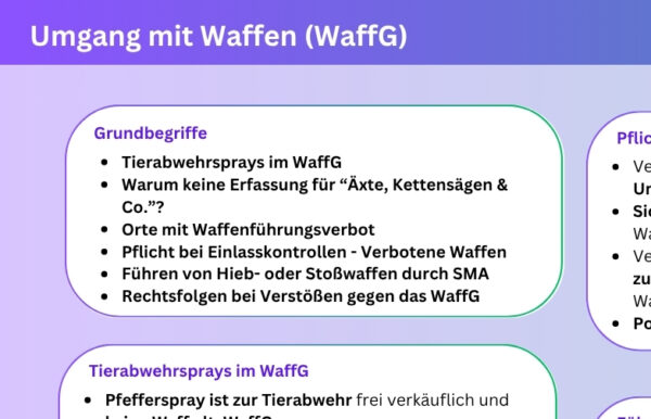 §34a GewO – Kurzreferenz: Umgang mit Waffen (WaffG) (PDF) – Bild 3